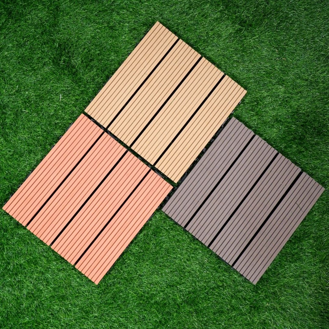 Decking Tile WPC - Lantai indoor dan Outdoor - Lantai Kayu Bongkar Pasang - Ubin kayu - Image 6