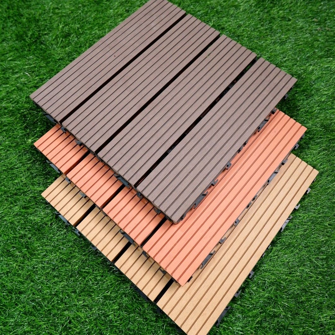 Decking Tile WPC - Lantai indoor dan Outdoor - Lantai Kayu Bongkar Pasang - Ubin kayu - Image 5