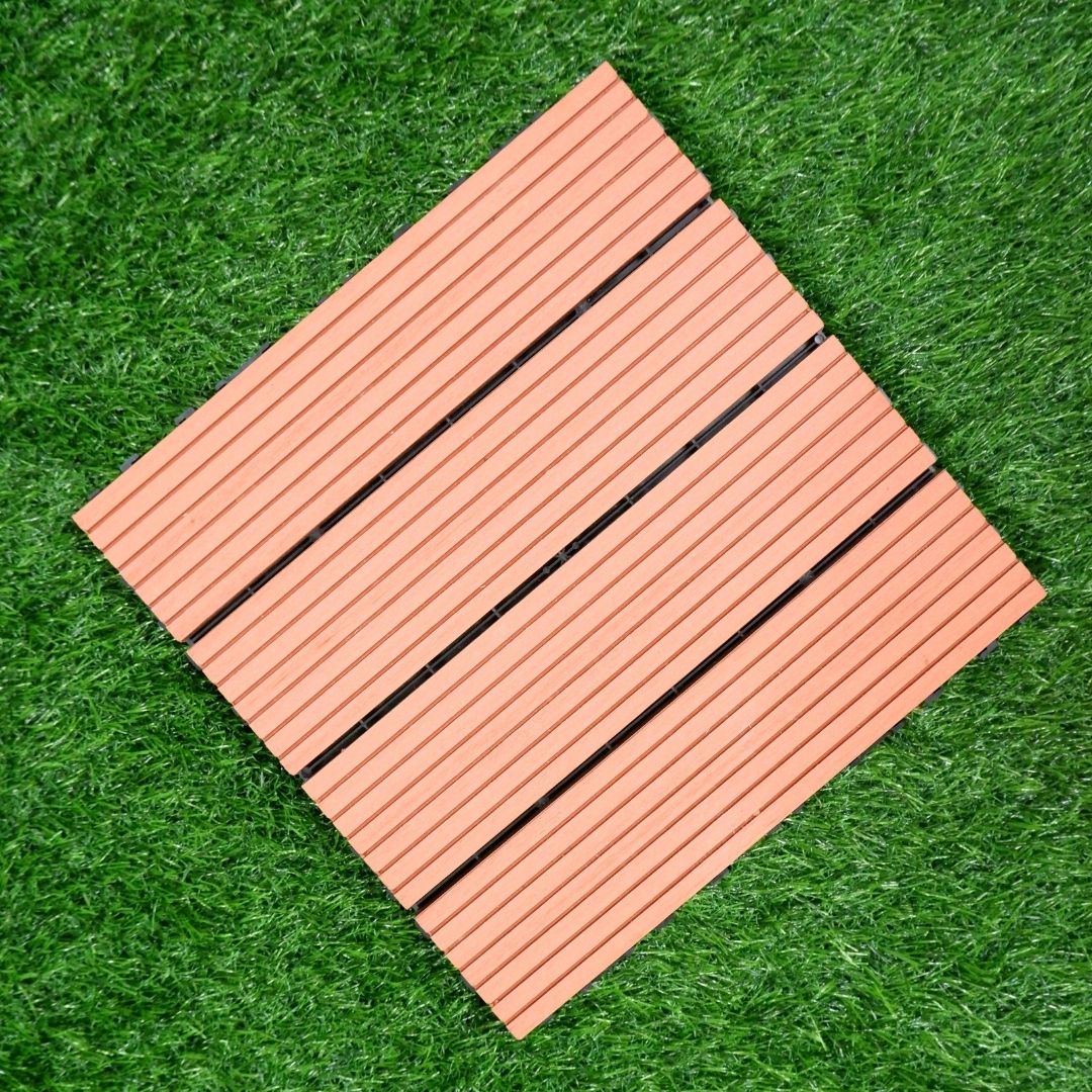Decking Tile WPC - Lantai indoor dan Outdoor - Lantai Kayu Bongkar Pasang - Ubin kayu - Image 3