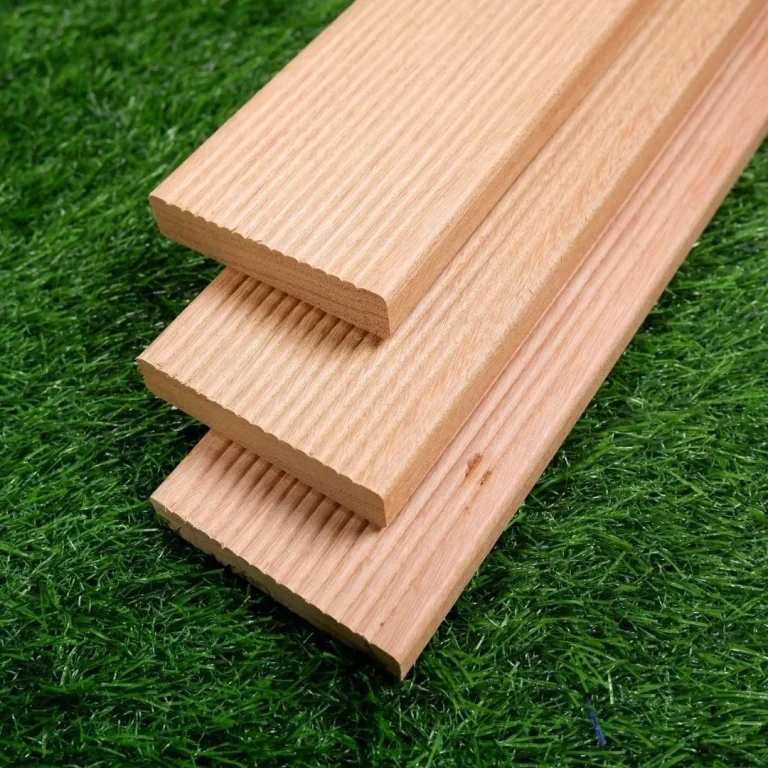 Lantai Decking Kayu Asli Bengkirai Pagar Kolam Teras Balkon 7 Lantai Decking Kayu Asli Bengkirai terpasang