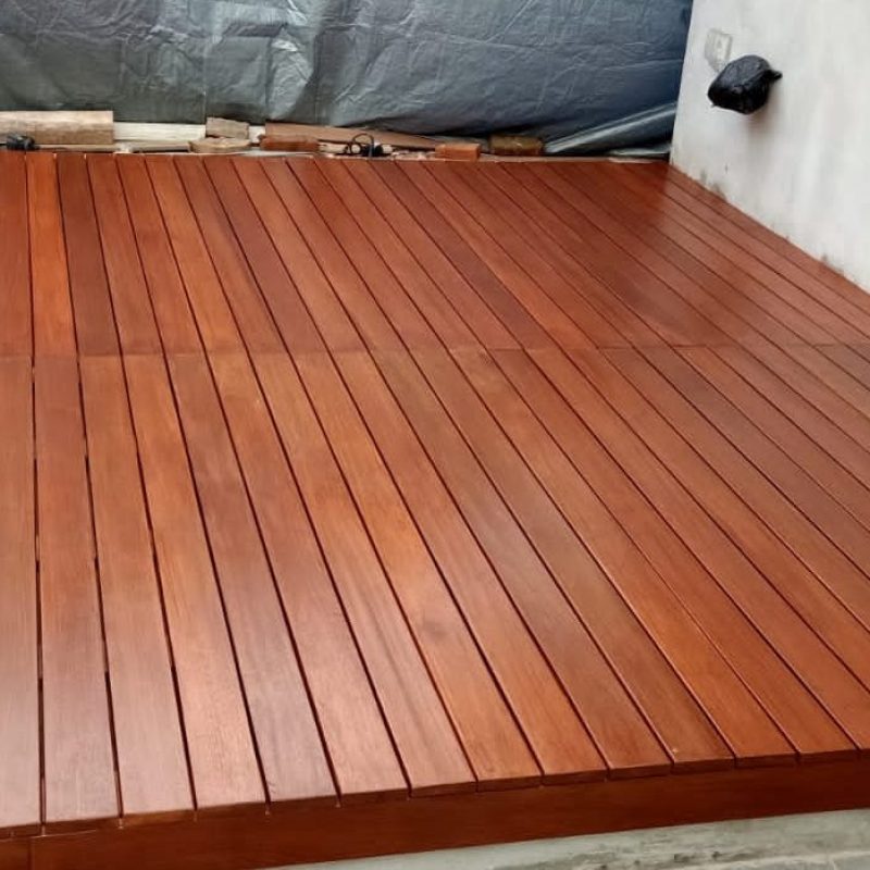 decking bengkirai terpasang